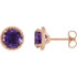 Keep life colorful with the happy hue and standout style of these amethyst gemstone earrings.