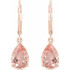 Turn heads with these eye-catching morganite earrings.