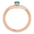 A colorful way to show your love, this alexandrite ring in 14k rose gold is the start of something beautiful.