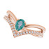 A colorful way to show your love, this alexandrite ring in 14k rose gold is the start of something beautiful.