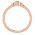 A colorful way to show your love, this alexandrite ring in 14k rose gold is the start of something beautiful.