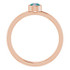 A colorful way to show your love, this alexandrite ring in 14k rose gold is the start of something beautiful.
