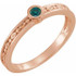 A colorful way to show your love, this alexandrite ring in 14k rose gold is the start of something beautiful.