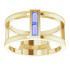 Express your love with this beautiful tanzanite negative space ring.