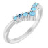 Dainty and feminine, this gemstone ring sets an elegant tone. The ring is set in platinum.