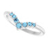 Dainty and feminine, this gemstone ring sets an elegant tone. The ring is set in platinum.