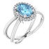 Dainty and feminine, this gemstone ring sets an elegant tone. The ring is set in platinum.