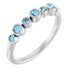Dainty and feminine, this gemstone ring sets an elegant tone. The ring is set in platinum.