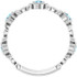 Dainty and feminine, this gemstone ring sets an elegant tone. The ring is set in platinum.