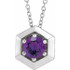 Make a glamorous statement with this stunning amethyst pendant.