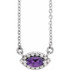 Make a glamorous statement with this stunning amethyst pendant.