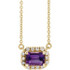 Make a glamorous statement with this stunning amethyst pendant.