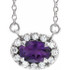 Make a glamorous statement with this stunning amethyst pendant.