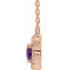 Make a glamorous statement with this stunning amethyst pendant.