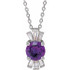 Make a glamorous statement with this stunning amethyst pendant.