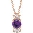 Make a glamorous statement with this stunning amethyst pendant.