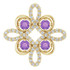 Make a glamorous statement with this stunning amethyst pendant.