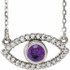 Make a glamorous statement with this stunning amethyst pendant.
