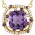 Make a glamorous statement with this stunning amethyst pendant.