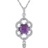 Make a glamorous statement with this stunning amethyst pendant.
