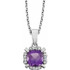 Make a glamorous statement with this stunning amethyst pendant.