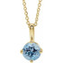 Charm your March-born girl with this beautiful gemstone pendant.