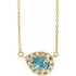 Charm your March-born girl with this beautiful gemstone pendant.
