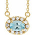 Charm your March-born girl with this beautiful gemstone pendant.