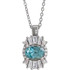 Charm your March-born girl with this beautiful gemstone pendant.