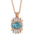 Charm your March-born girl with this beautiful gemstone pendant.