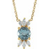 Charm your March-born girl with this beautiful gemstone pendant.