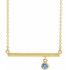 Charm your March-born girl with this beautiful gemstone pendant.