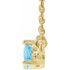 Charm your March-born girl with this beautiful gemstone pendant.