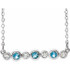 Charm your March-born girl with this beautiful gemstone pendant.
