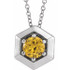 Celebrate their November birthday with this smart and stylish citrine pendant.