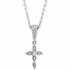 Simple and stylish, this cross pendant is a sparkling reflection of her faith.