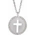 Simple and stylish, this cross pendant is a sparkling reflection of her faith.