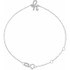 Complement any attire with this initial bracelet in 14K white gold