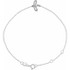 Complement any attire with this initial bracelet in 14K white gold