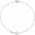 Complement any attire with this initial bracelet in 14K white gold