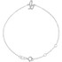 Complement any attire with this initial bracelet in 14K white gold