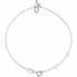 Complement any attire with this initial bracelet in 14K white gold