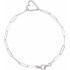 This sterling silver heart bracelet elevates any attire.