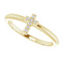 Faith meets fashion in this diamond cross ring.