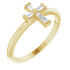 Faith meets fashion in this diamond cross ring.