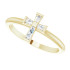 Faith meets fashion in this diamond cross ring.