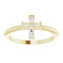 Faith meets fashion in this diamond cross ring.