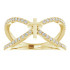 Faith meets fashion in this diamond cross ring.