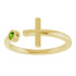 Share your faith when you wear this gemstone cross ring in 14k yellow gold.