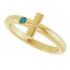 Share your faith when you wear this gemstone cross ring in 14k yellow gold.